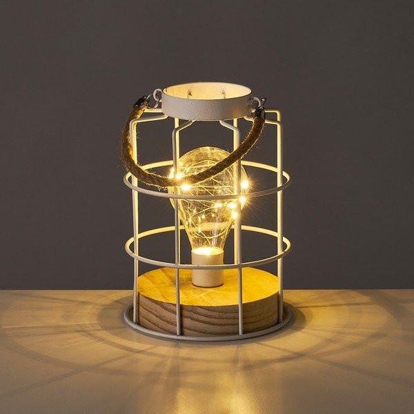 Bijela stolna lampa (visina 20,5 cm) – Casa Selección-image-1