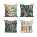 Set od 4 jastučnice Minimalist Cushion Covers Colorful Leaves, 43 x 43 cm