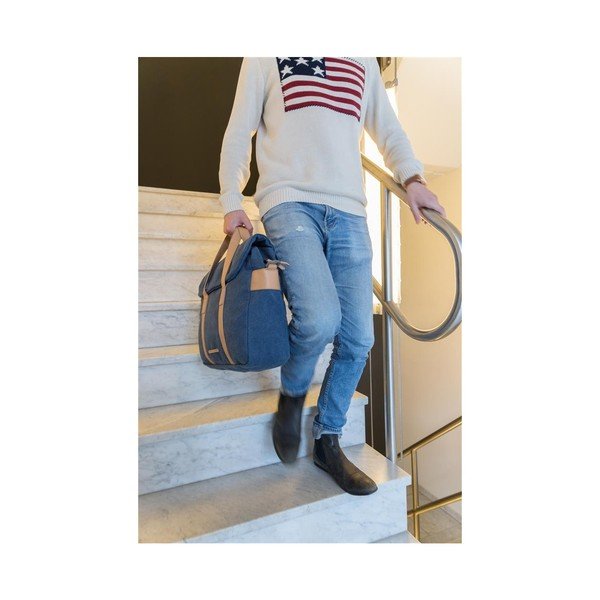 Plava platnena torba za laptop 15,6'' XD Design Collection, 16 l-image-4