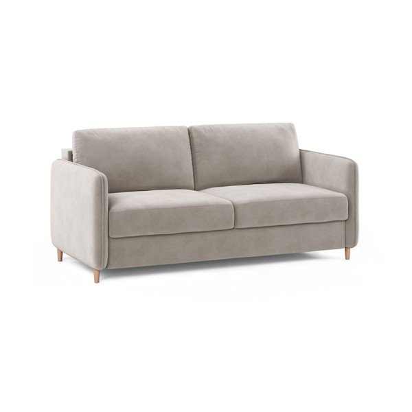 Bež baršunasti sofa za spavanje 184 cm – Micadoni -image-2