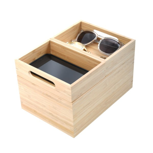 Kupaonski organizator od bambusa za kozmetiku u prirodnoj boji Isalys – MSV-image-1