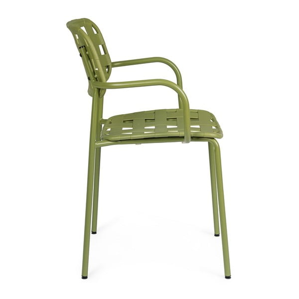 Zelene metalne vrtne stolice u setu 4 kom Clover   – Bizzotto-image-2