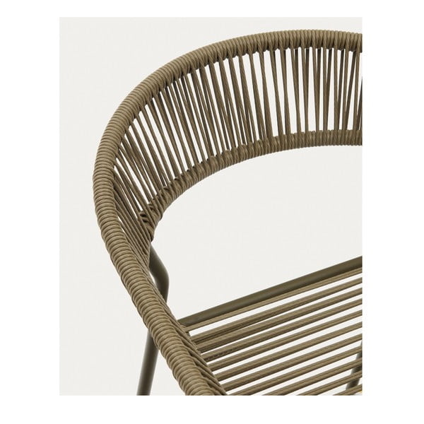 Kaki zelene blagovaonske stolice u setu 4 kom od umjetnog ratana Futadera – Kave Home-image-4