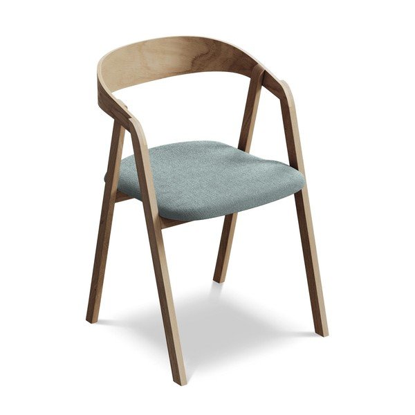 Plava blagovaonska stolica od masivnog drveta Erika – Makamii