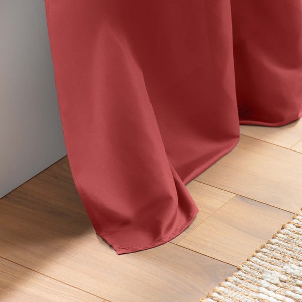 Crvena zavjesa od mikrovlakana 140x260 cm Absolu – douceur d'intérieur-image-3