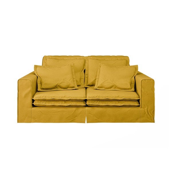 Žuta  sofa 196 cm Nora – Ropez