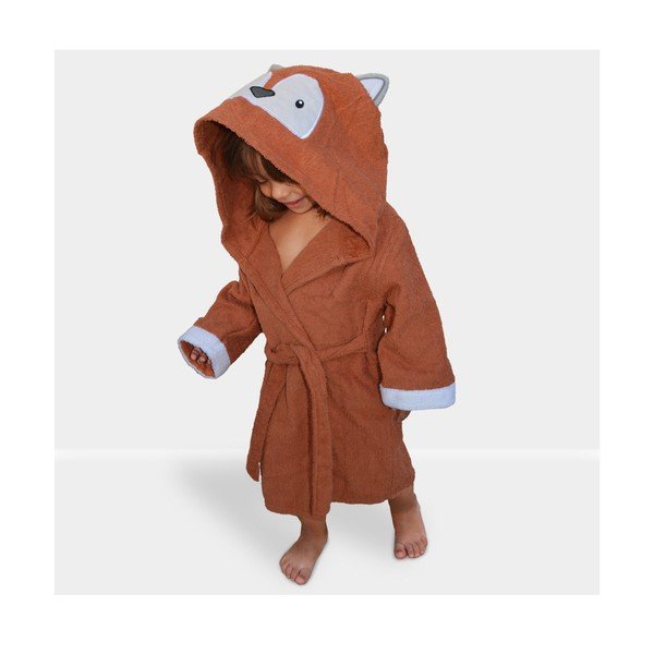 Narančasti pamučni dječji kućni ogrtač veličina L Fox - Rocket Baby-image-3