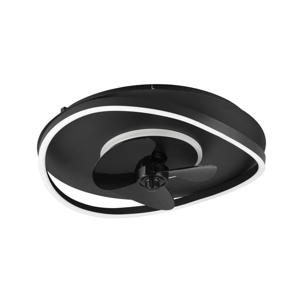 Mat crna LED stropna svjetiljka Sortland – Trio