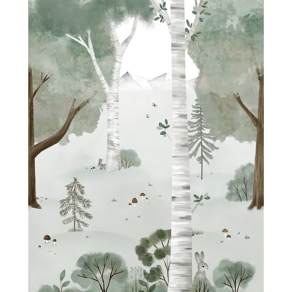 Dječja tapeta 200 cm x 248 cm Birch Forest – Lilipinso