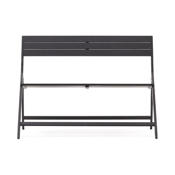 Crna metalna vrtna klupa Torreta – Kave Home-image-2