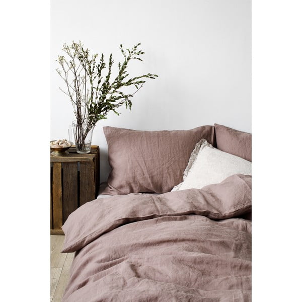 Ljubičasta lanena navlaka za poplun Linen Tales, 200 x 220 cm-image-3
