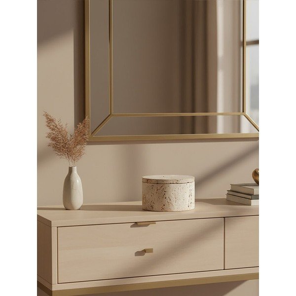 Dekorativna kamena kutija za pohranu u prirodnoj boji ø 14x8 cm Tibor – Premier Housewares-image-2