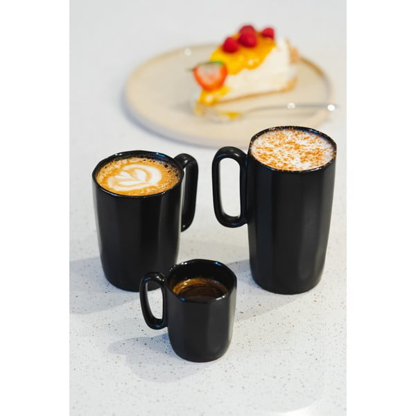 Crne šalice u setu 2 kom od kamenine 250 ml Fuori – Vialli Design-image-4