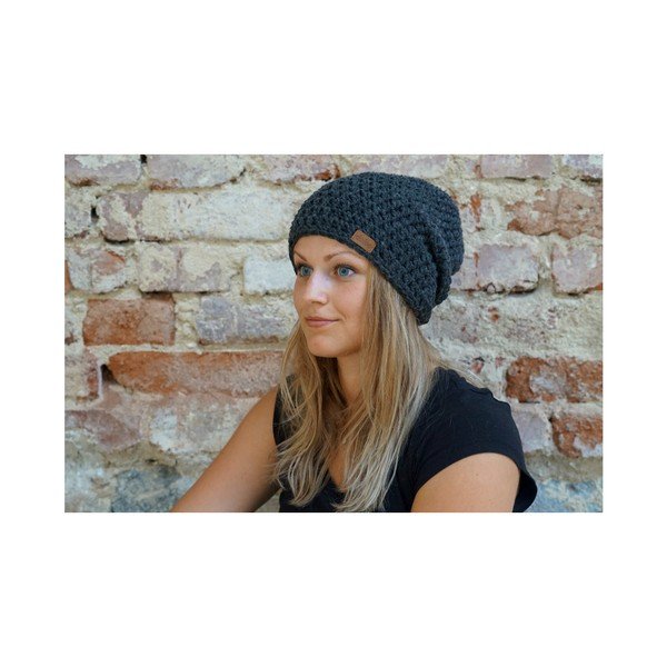Tamnosiva ručno heklana kapa DOKE Night-image-3