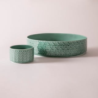 Tirkizne porculanske posude za posluživanje u setu 2 kom ø 30 cm Heath Jade – Ladelle