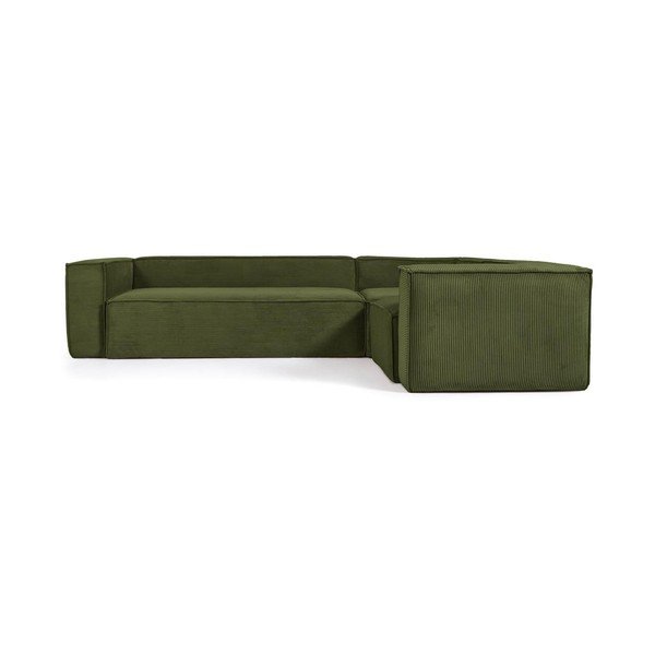 Zelena kutna garnitura od samta Blok – Kave Home-image-2