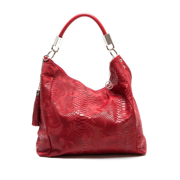 Crvena kožna torbica Isabella Rhea Rosa
