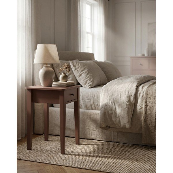 Noćni ormarić u mat dekoru boje terakote Bart – Marckeric-image-1