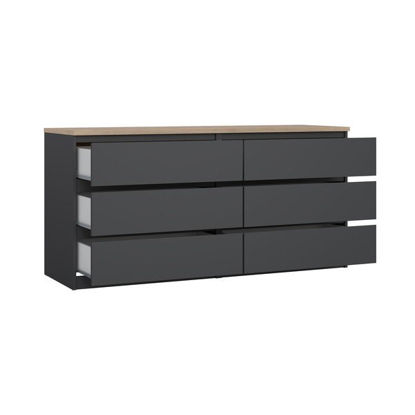 Tamno siva komoda 154x76x50 cm Naia – Tvilum-image-3