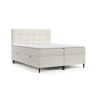 Krem boxspring krevet s prostorom za pohranu 140x200 cm Urbaneo – Maison de Rêve