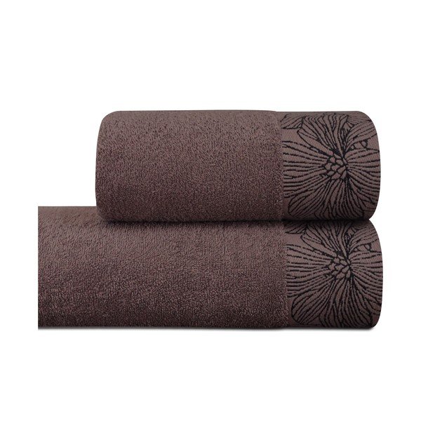 Smeđi pamučan ručnik od frotira 70x140 cm Valencia – My House-image-2