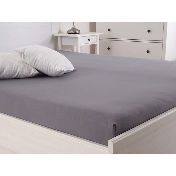 Tamno siva plahta s gumom 180x200 cm – B.E.S.-image-1