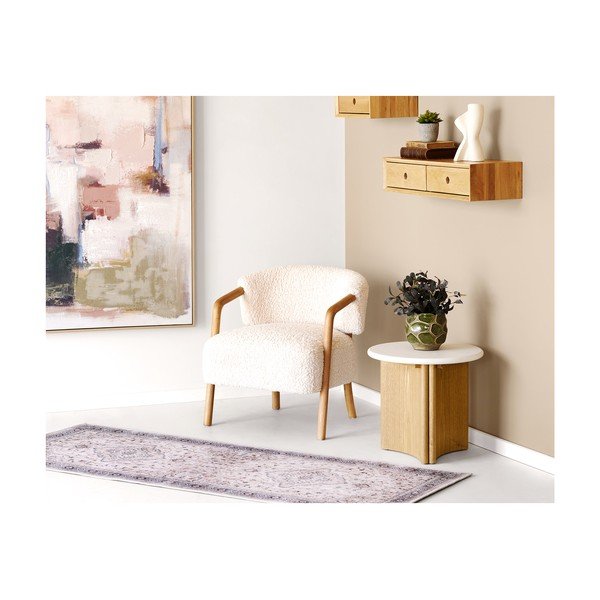 Polica od punog hrasta u svijetloj prirodnoj boji 80 cm Luzern – House Nordic-image-2