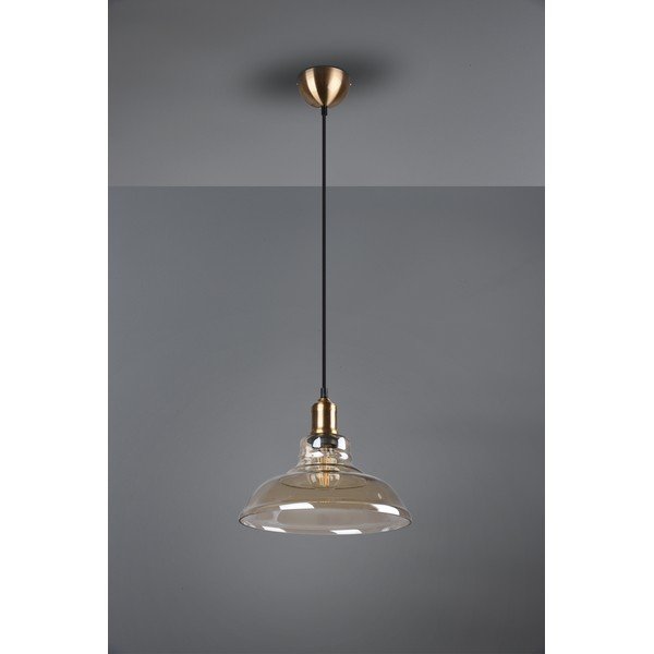 Mjedena metalna viseća svjetiljka sa staklenim sjenilom ø 28 cm Aldo – Reality-image-3