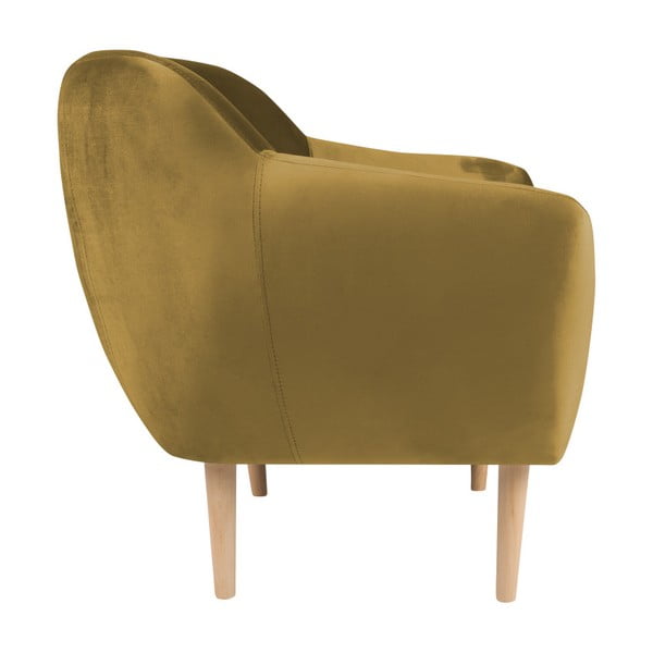 Senf žuta fotelja Mazzini Sofas Benito-image-4