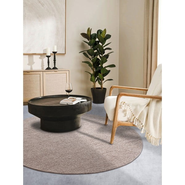 Svjetlo smeđi ručno rađen vuneni okrugli tepih ø 160 cm Francois – Villeroy&Boch-image-1