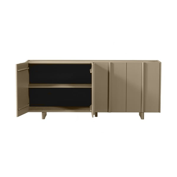 Bež niska komoda od masivnog bora 200x85 cm Basu – WOOOD-image-2