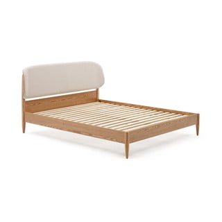 Bež/u prirodnoj boji bračni krevet od čvrste jeseni s podnicom 160x200 cm Octavia – Kave Home