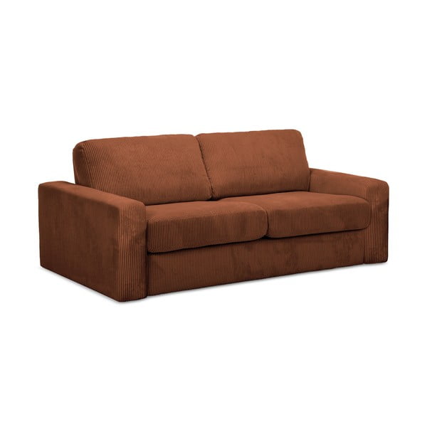 Sklopiva sofa od samta boja terakote 195 cm Nona – Makamii-image-2