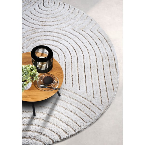 Bijeli okrugao tepih ø 200 cm Panglao New York White – Elle Decoration-image-2