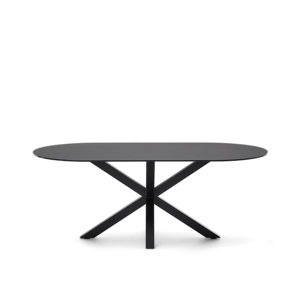 Blagovaonski stol sa staklenom pločom stola 100x200 cm Argo – Kave Home-image-3