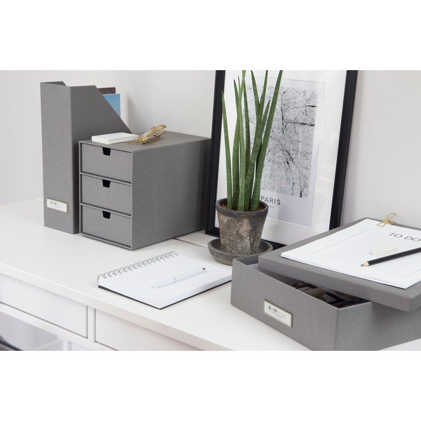 Siva kutija s 3 ladice Bigso Box of Sweden Ingrid-image-1