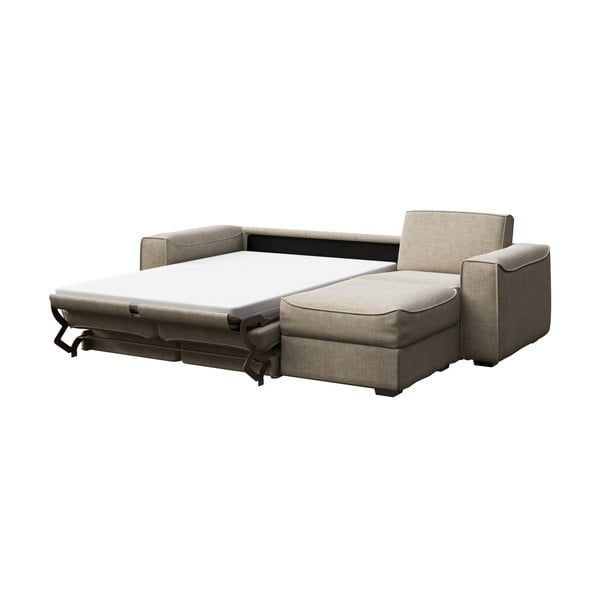 Bež kutna garnitura na razvlačenje Mesonica Munro, desni kut, 288 cm-image-3