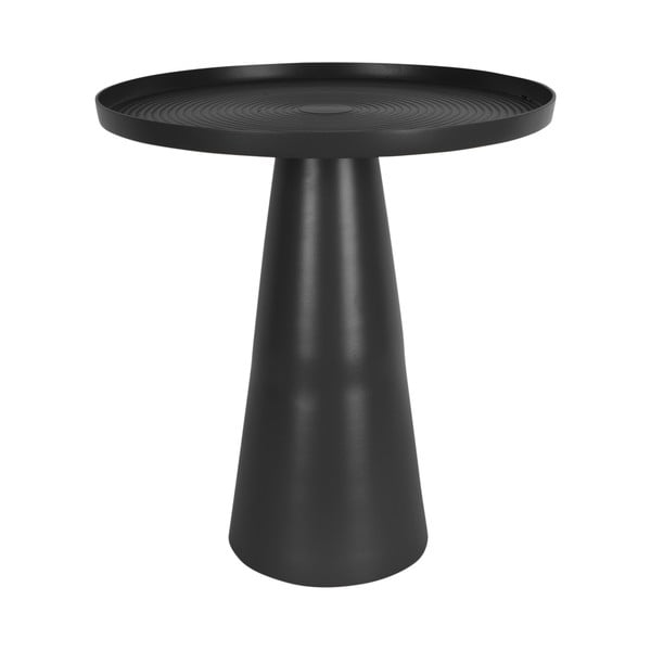 Crni metalni pomoćni stolić Leitmotiv Force, visina 43 cm