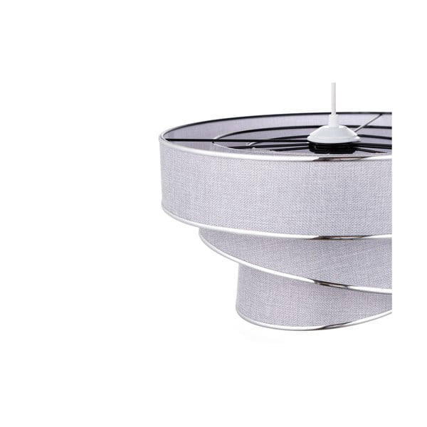 Siva/u srebrnoj boji viseća svjetiljka s tekstilnim sjenilom ø 40 cm Couper – Opviq lights-image-2