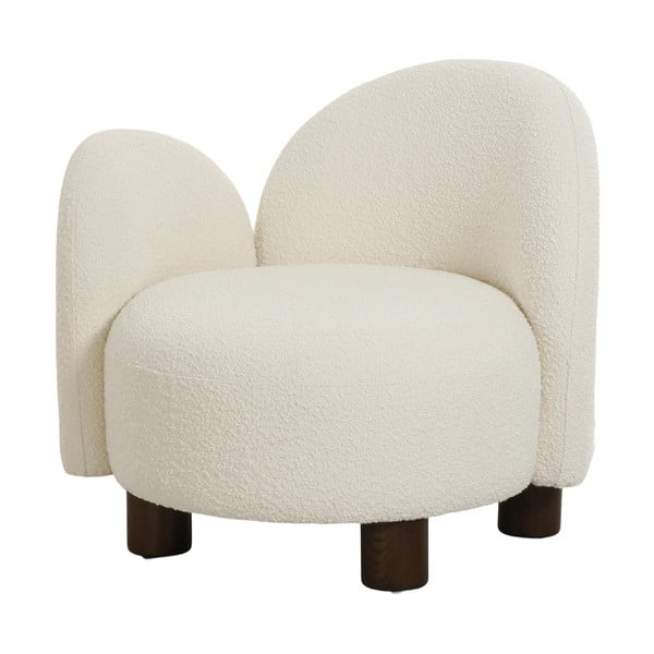 Bijela fotelja od bouclé tkanine Honolulu – House Nordic-image-2