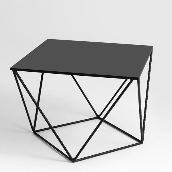 Crni pomoćni stolić Custom Form Daryl, 55 x 55 cm