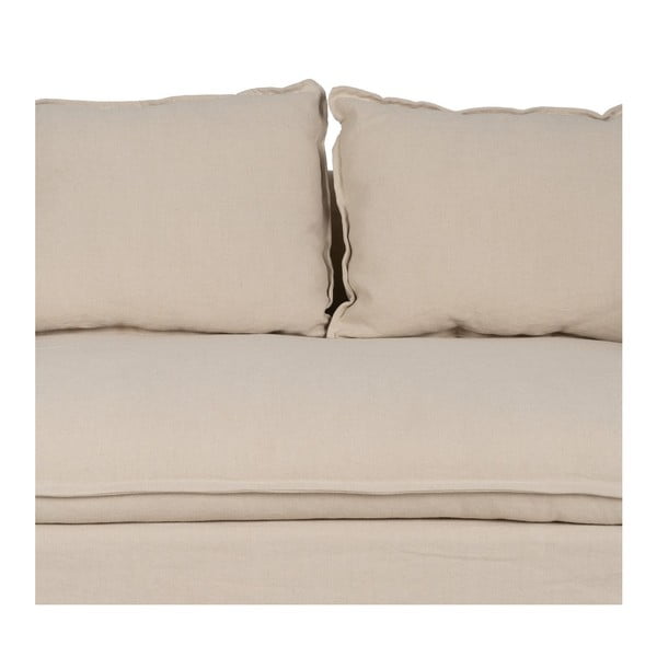 Krem lanena sofa 160 cm – Ixia-image-4