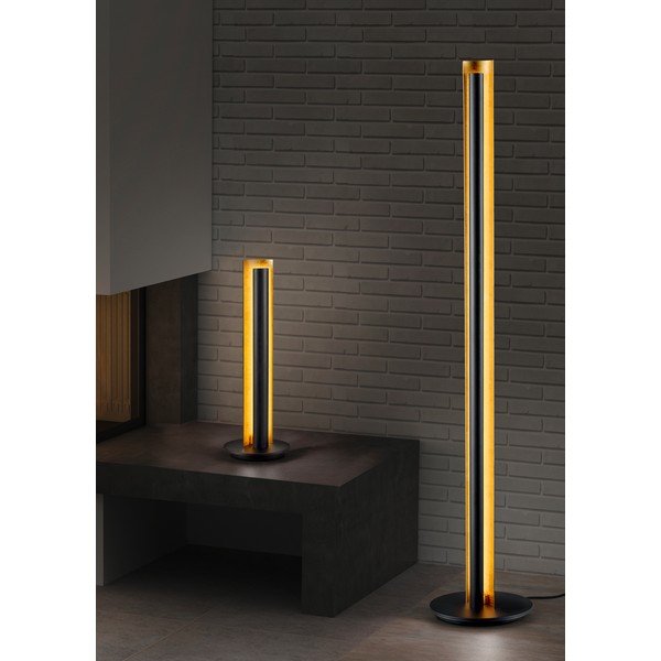 Crna LED stojeća svjetiljka s mogućnosti zatamnjivanja (visina 142,5 cm) Texel – Trio-image-3