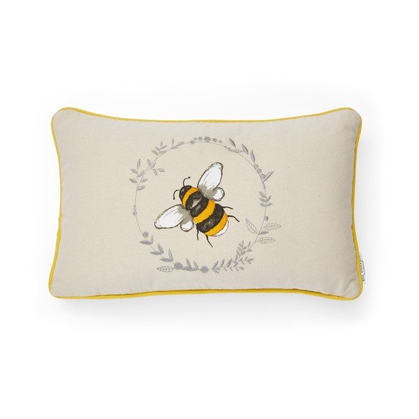 Žuti pamučni ukrasni jastuk Cooksmart ® Bumble Bees, 30 x 50 cm