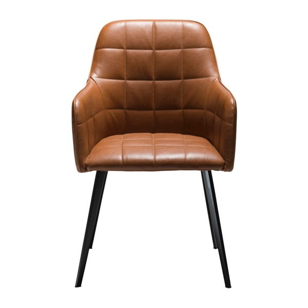 Smeđa stolica od umjetne kože DAN-FORM Denmark Embrace Vintage-image-2