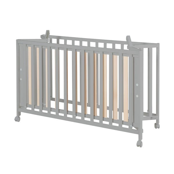 Sivi dječji krevet na kotačićima/sklopivi 60x120 cm Fold up – Roba-image-2