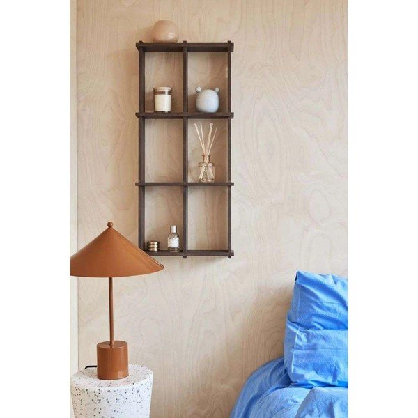 Polica s više razina od čvrste jeseni u tamnoj prirodnoj boji 42,5 cm Grid – OYOY Living Design-image-1