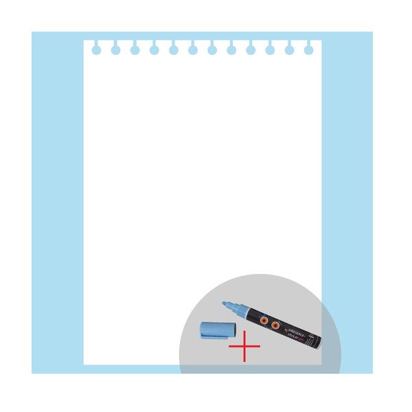 Naljepnica tabla s tekućom kredom Fanastick Notes-image-1