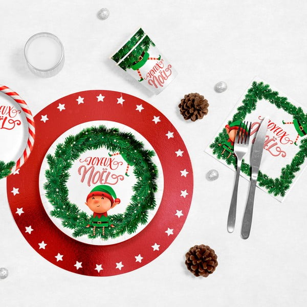 Ubrusi u setu 20 kom 33x33 cm Prankster Elf – Homéa-image-1