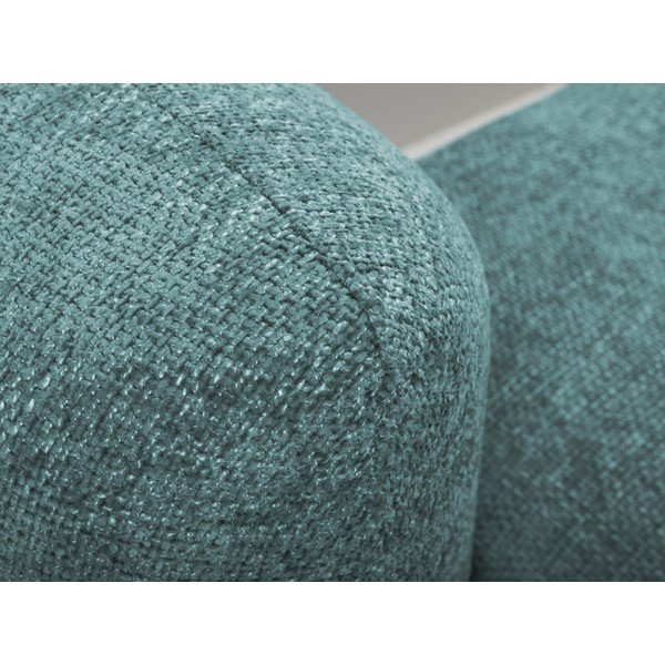 Plava sklopiva/s prostorom za pohranu kutna garnitura od šenila (s desnim kutom/s ležaljkom) Mele – Makamii-image-4